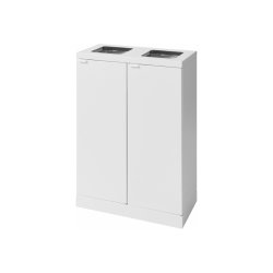 Bica 867 sorterings skraldespand - 2 x 65 liter - hvid