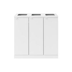 Bica 868 Sorterings skraldespand - 3 x 65 liter - hvid