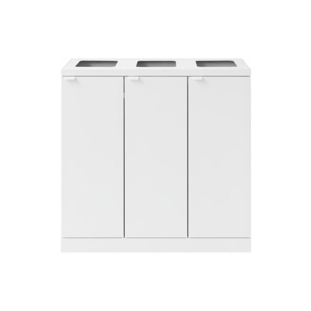 Bica 868 Sorterings skraldespand - 3 x 65 liter - hvid