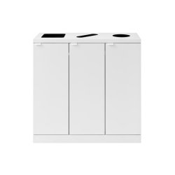 Bica 869 sorterings skraldespand - 3 x 65 Liter - hvid