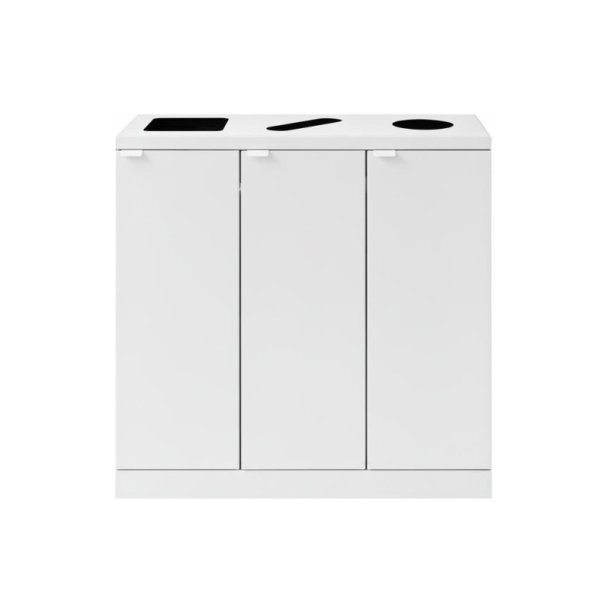 Bica 869 sorterings skraldespand - 3 x 65 Liter - hvid
