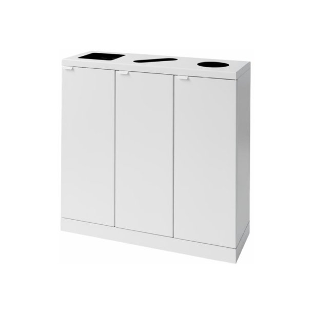Bica 869 sorterings skraldespand - 3 x 65 Liter - hvid