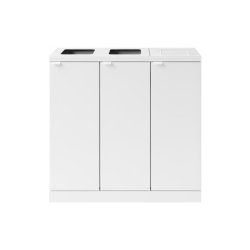 Bica 873 Sorterings skraldespand - 3 x 65 Liter - hvid