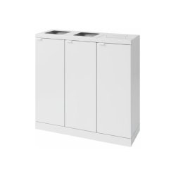 Bica 873 Sorterings skraldespand - 3 x 65 Liter - hvid