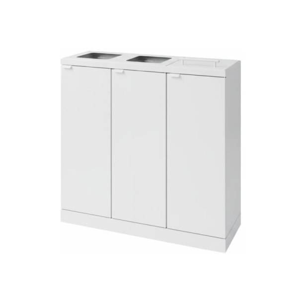 Bica 873 Sorterings skraldespand - 3 x 65 Liter - hvid