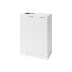 Bica 874 sorterings skraldespand - 2 x 65 Liter - hvid