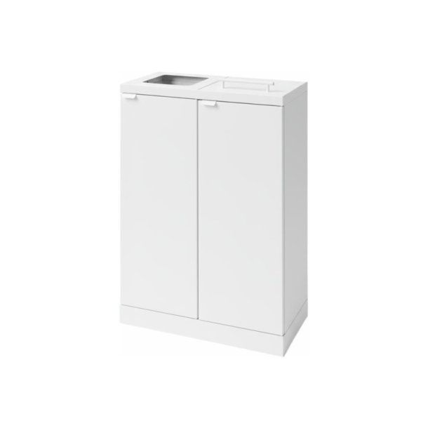 Bica 874 sorterings skraldespand - 2 x 65 Liter - hvid
