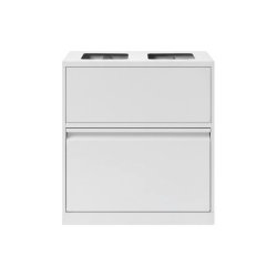 Bica 880 Sorterings affaldsspand - samlet 80 Liter - lg - hvid