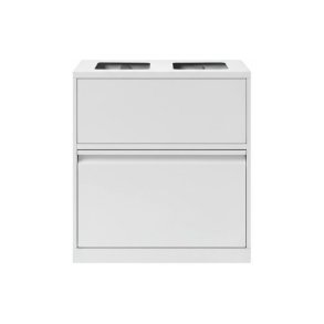 Bica 880 Sorterings affaldsspand - samlet 80 Liter - lg - hvid