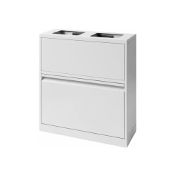 Bica 880 Sorterings affaldsspand - samlet 80 Liter - lg - hvid