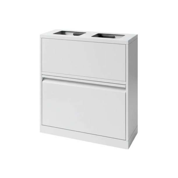 Bica 880 Sorterings affaldsspand - samlet 80 Liter - lg - hvid