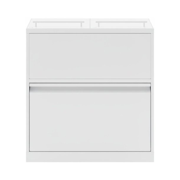 Bica 881 Sorterings affaldsspand - samlet 80 Liter - hvid