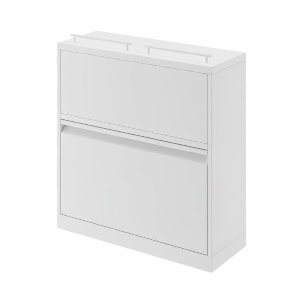 Bica 881 Sorterings affaldsspand - samlet 80 Liter - hvid