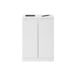 Bica 888 sorterings skraldespand - 2 x 65 Liter - hvid