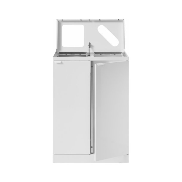 Bica 888 sorterings skraldespand - 2 x 65 Liter - hvid