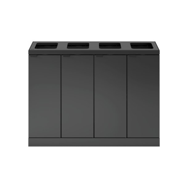 Bica 891 sorterings skraldespand - 4 x 60 Liter - Antracit