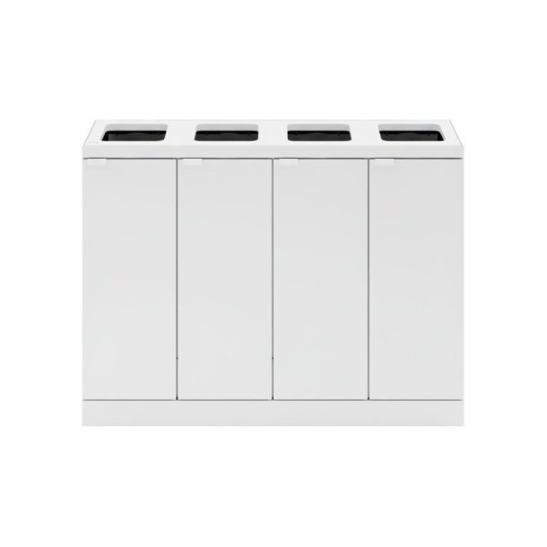 Bica 891 sorterings skraldespand - 4 x 60 Liter - hvid