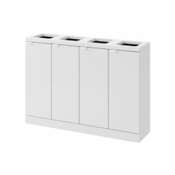Bica 891 sorterings skraldespand - 4 x 60 Liter - hvid