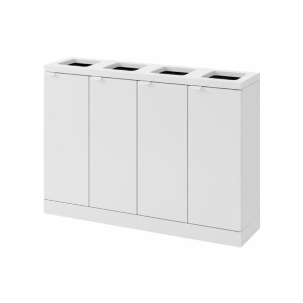 Bica 891 sorterings skraldespand - 4 x 60 Liter - hvid