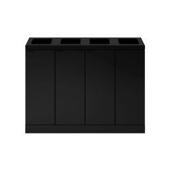 Bica 891 sorterings skraldespand - 4 x 60 Liter - Sort