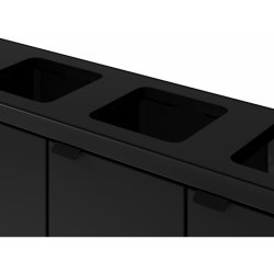 Bica 891 sorterings skraldespand - 4 x 60 Liter - Sort