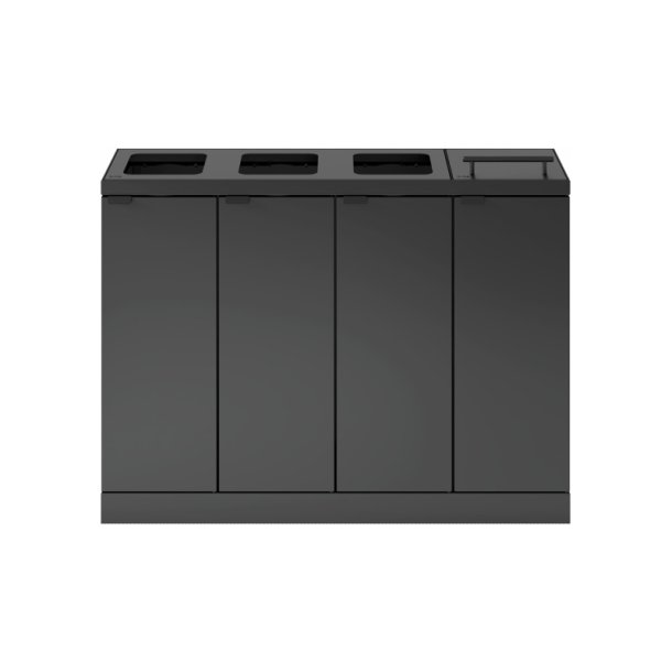 Bica 892 sorterings skraldespand - 4 x 60 Liter - Antracit