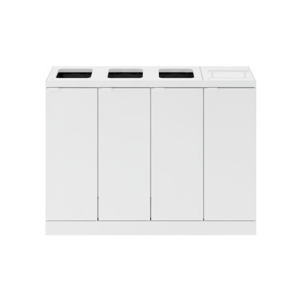 Bica 892 sorterings skraldespand - 4 x 60 Liter - hvid