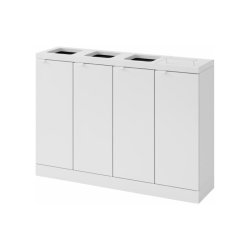 Bica 892 sorterings skraldespand - 4 x 60 Liter - hvid