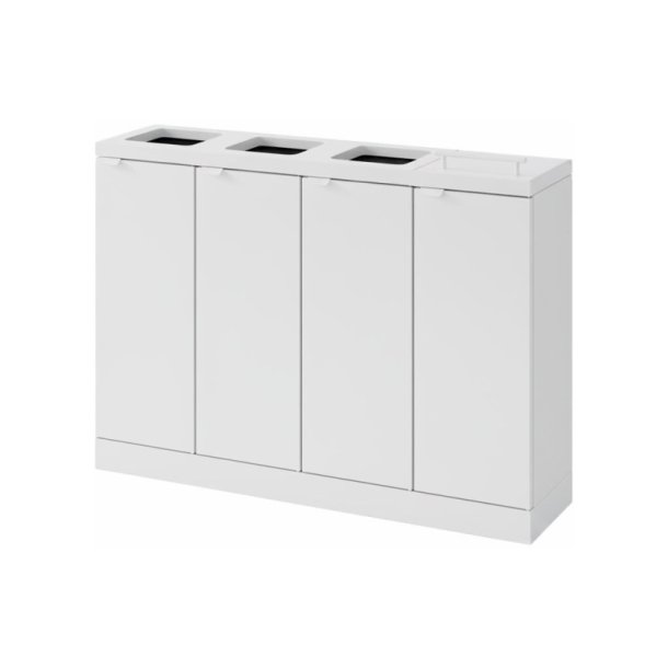 Bica 892 sorterings skraldespand - 4 x 60 Liter - hvid
