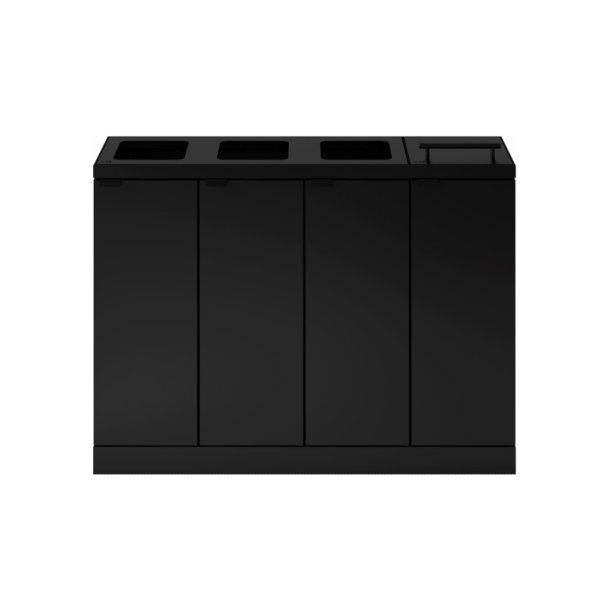 Bica 892 sorterings skraldespand - 4 x 60 Liter - Sort