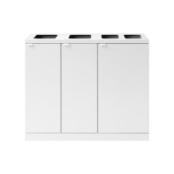 Bica 950 Sorterings affaldsspand - 2 x 45 liter + 2 x 65 liter - hvid