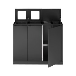 Bica 955 Sorterings skraldespand - 2 x 65 Liter + 2 x 45 liter - sort