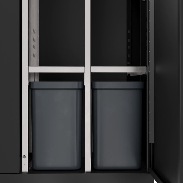 Bica 955 Sorterings skraldespand - 2 x 65 Liter + 2 x 45 liter - sort