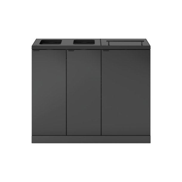 Bica 955 Sorterings skraldespand - 2 x 65 Liter + 2 x 45 liter - sort