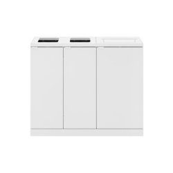 Bica 955 Sorterings skraldespand - 2 x 65 Liter + 2 x 45 liter - hvid