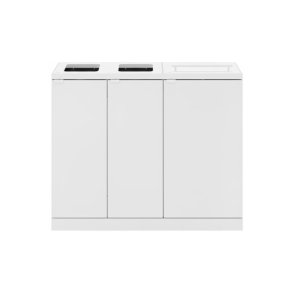 Bica 955 Sorterings skraldespand - 2 x 65 Liter + 2 x 45 liter - hvid