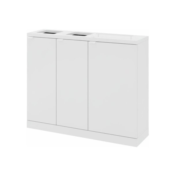 Bica 955 Sorterings skraldespand - 2 x 65 Liter + 2 x 45 liter - hvid
