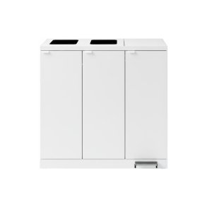 Bica 973 Sorterings skraldespand - 3 x 65 Liter - fodpedal - hvid