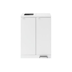 Bica 974 Sorterings skraldespand - 2 x 65 Liter - fodpedal - hvid