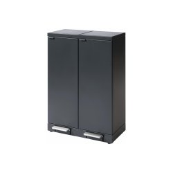 Bica 975 Sorterings skraldespand - 2 x 65 liter - fodpedal - Antracit