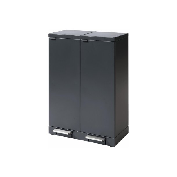 Bica 975 Sorterings skraldespand - 2 x 65 liter - fodpedal - Antracit