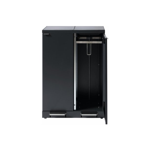 Bica 975 Sorterings skraldespand - 2 x 65 liter - fodpedal - Antracit