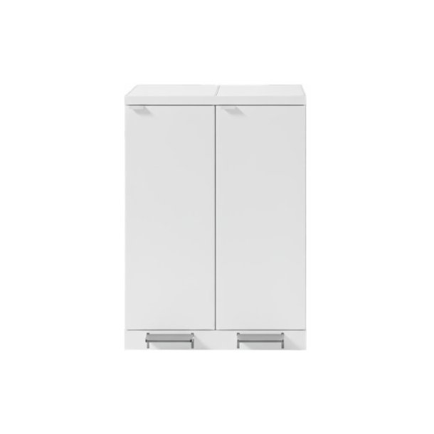 Bica 975 Sorterings skraldespand - 2 x 65 liter - fodpedal - hvid