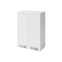 Bica 975 Sorterings skraldespand - 2 x 65 liter - fodpedal - hvid