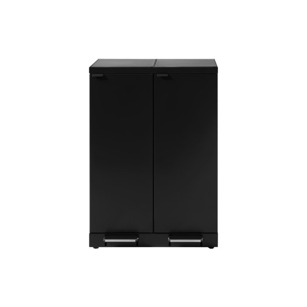 Bica 975 Sorterings skraldespand - 2 x 65 liter - fodpedal - Sort