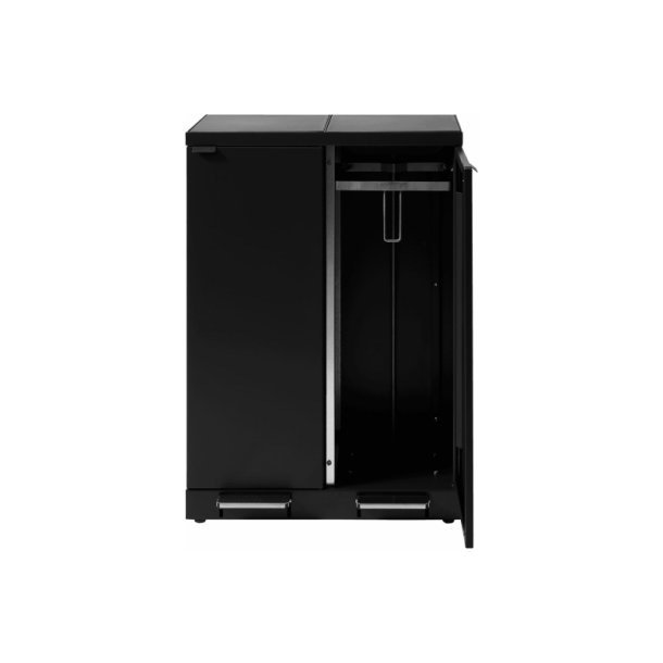 Bica 975 Sorterings skraldespand - 2 x 65 liter - fodpedal - Sort