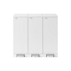 Bica 976 Sorterings skraldespand - 3 x 65 liter - fodpedal - hvid