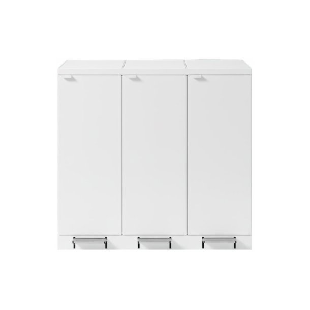 Bica 976 Sorterings skraldespand - 3 x 65 liter - fodpedal - hvid