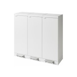 Bica 976 Sorterings skraldespand - 3 x 65 liter - fodpedal - hvid