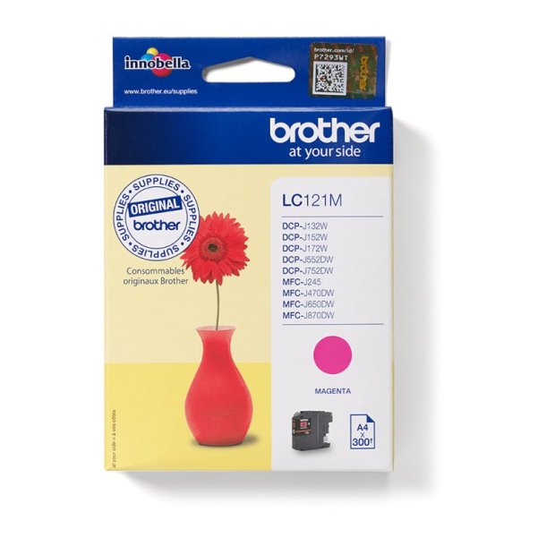 Brother LC121M Original Bl�kpatron Magenta - Standard - 300 Sider